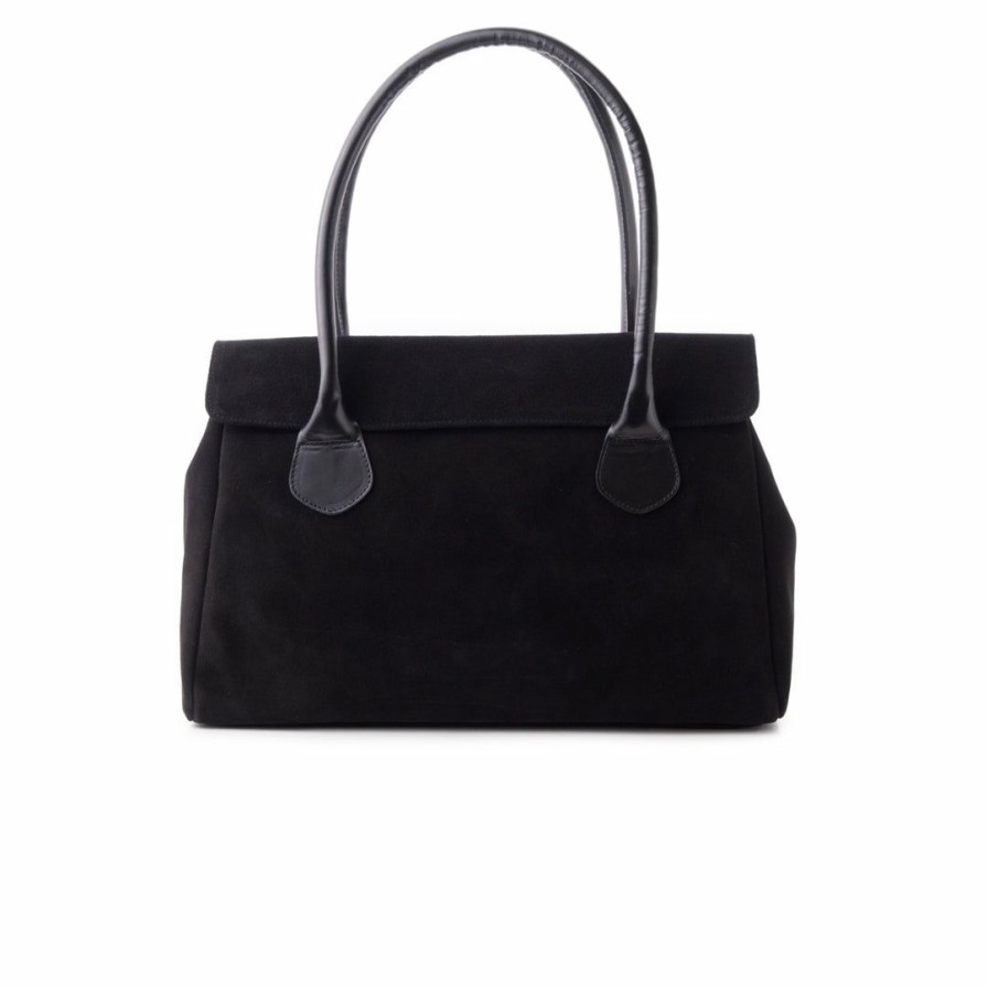 Bags L'Intervalle | L'Intervalle Women Mazarine Black Suede Black Suede/Suede Noir