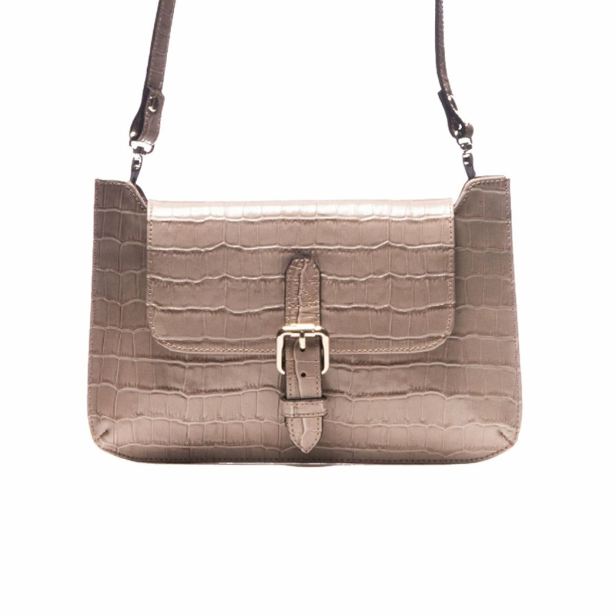 Bags L'Intervalle | L'Intervalle Women Solange Grey Croco