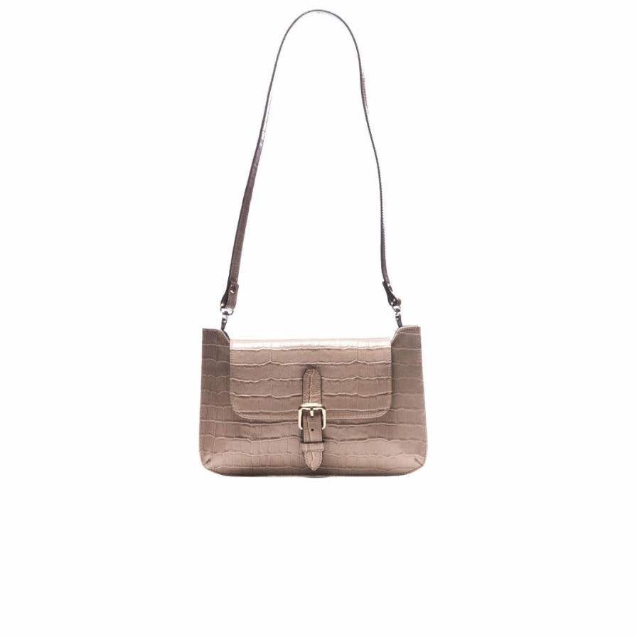 Bags L'Intervalle | L'Intervalle Women Solange Grey Croco