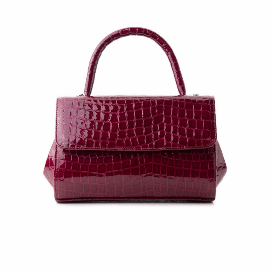 Bags L'Intervalle | L'Intervalle Mage Purple Shiny Croco Women Lilac Shiny Croco/Croco Lilas