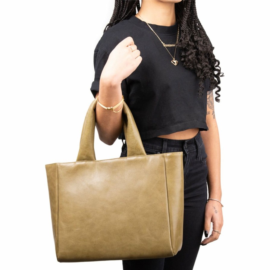 Bags L'Intervalle | L'Intervalle Women Sublime Khaki Leather Khaki Leather/Kaki Cuir