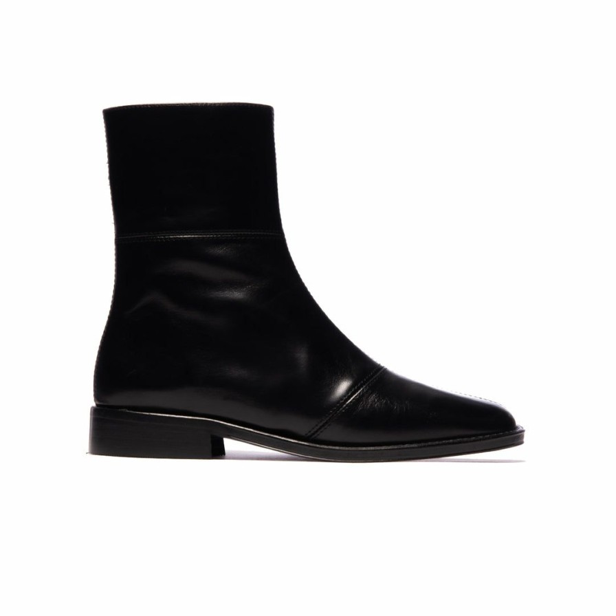 Women L'Intervalle | L'Intervalle Brunswick Black Leather