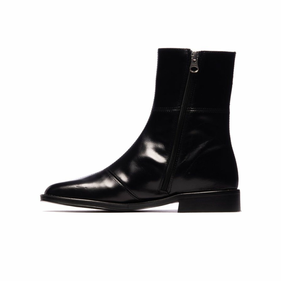 Women L'Intervalle | L'Intervalle Brunswick Black Leather