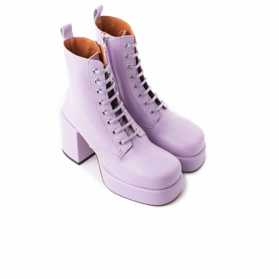 Women L'Intervalle | L'Intervalle Regal Women Lilac Leather