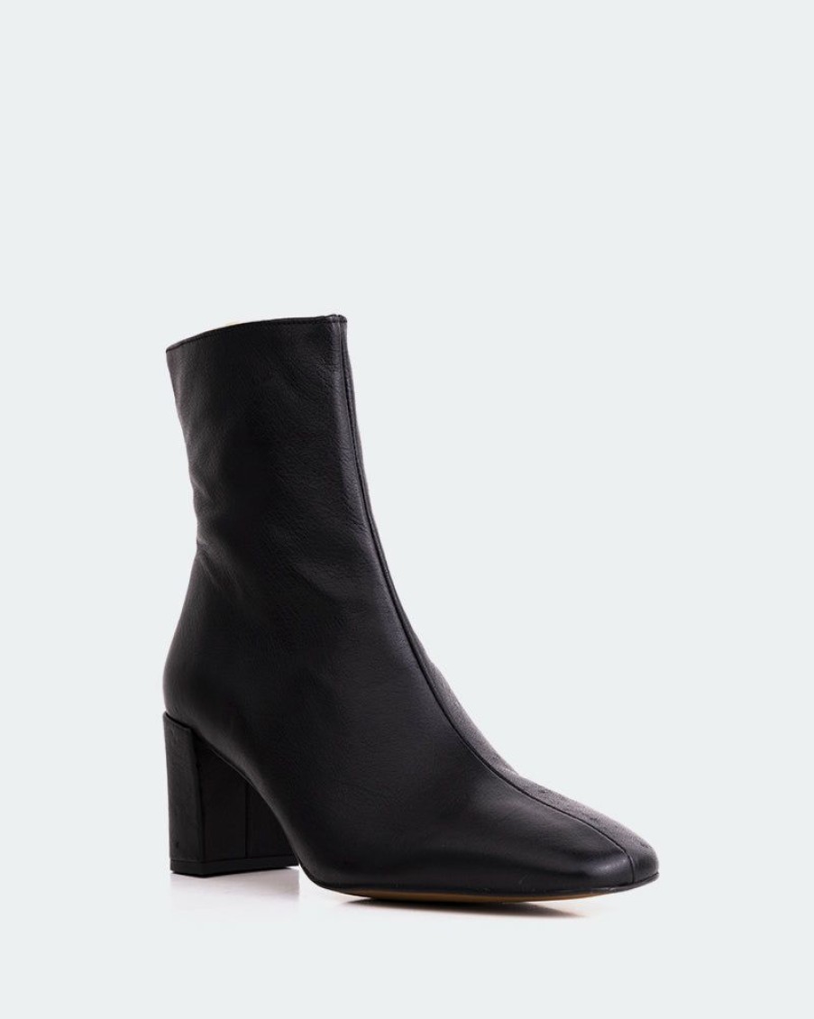 Women L'Intervalle | L'Intervalle Boots Jepson Black Leather Black Leather/Cuir Noir