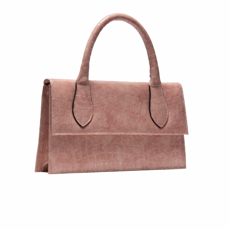 Bags L'Intervalle | L'Intervalle Cameroon Women Light Pink Shiny Croco