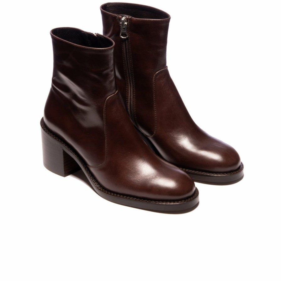 Women L'Intervalle | L'Intervalle Women Keats Brown Leather