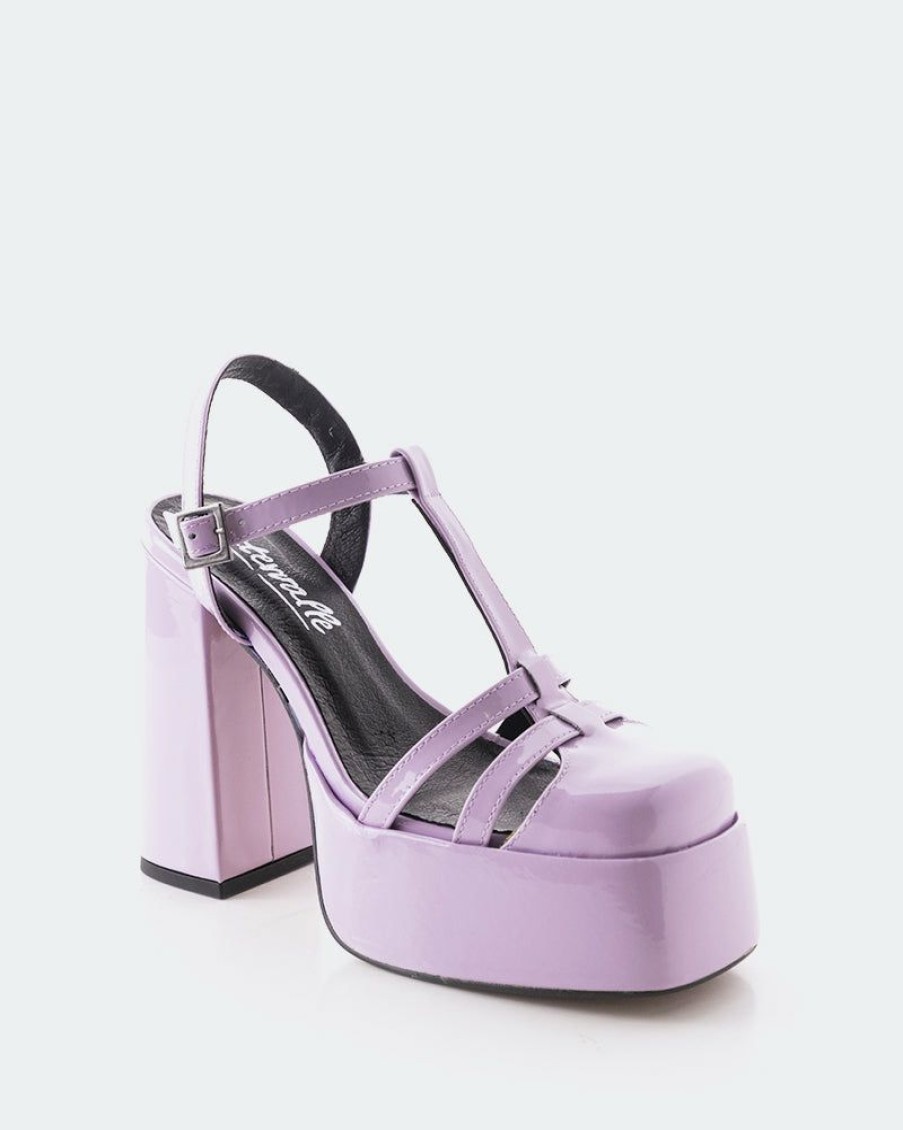 Women L'Intervalle | L'Intervalle Lauranne Lilac Patent Women Lilac Patent/Cuir Vernis Lilas