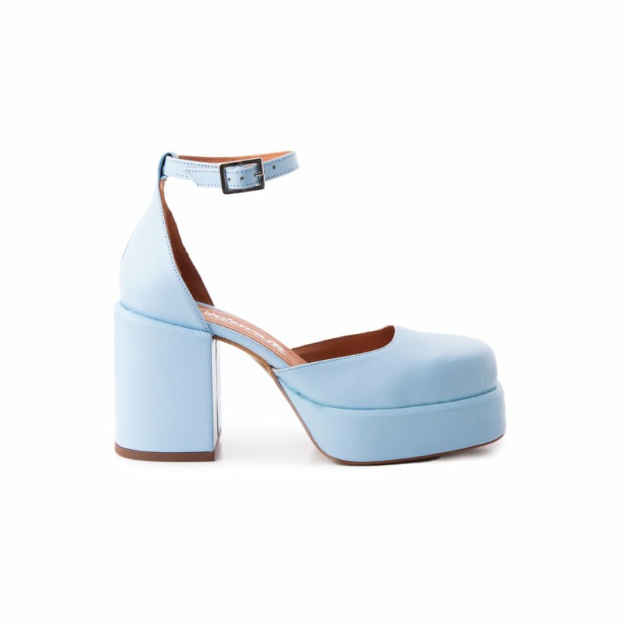 Women L'Intervalle | L'Intervalle Cambridge Light Blue Leather Women Light Blue Leather/Cuir Bleu