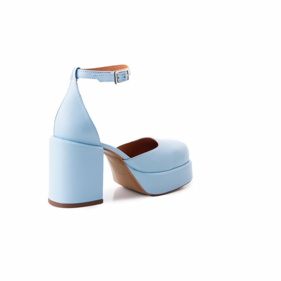 Women L'Intervalle | L'Intervalle Cambridge Light Blue Leather Women Light Blue Leather/Cuir Bleu