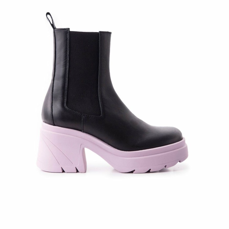 Women L'Intervalle | L'Intervalle Ramsy Black/Lilac Leather