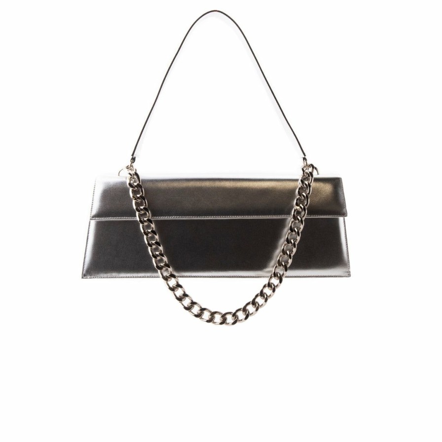 Women L'Intervalle | L'Intervalle Trav Silver Leather Silver Leather/Cuir Argente