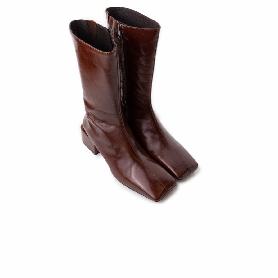 Women L'Intervalle | L'Intervalle Women Sinclair Chestnut Leather