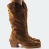 Women L'Intervalle | L'Intervalle Velier Tan Suede Women Tan Leather/Cuir Ocre