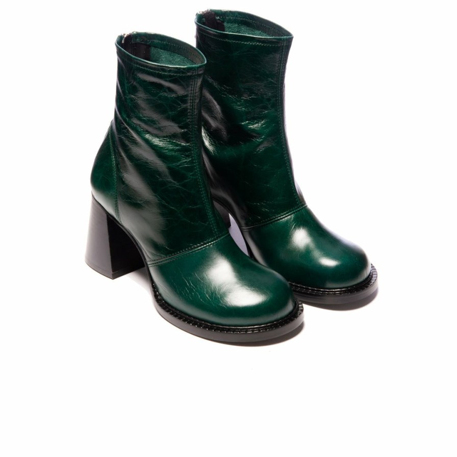 Women L'Intervalle | L'Intervalle Strasbourg Women Green Leather