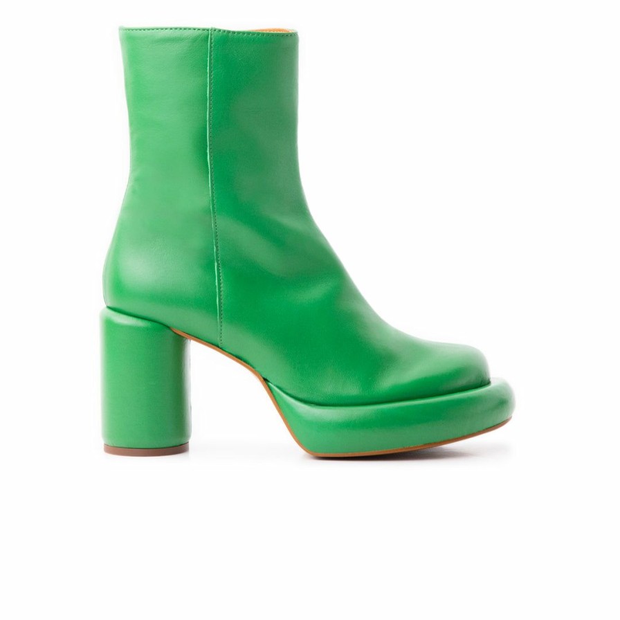 Women L'Intervalle | L'Intervalle Weston Women Green Leather