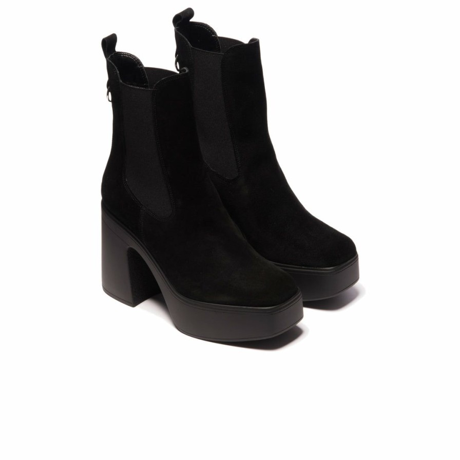 Women L'Intervalle | L'Intervalle Women Trento Black Suede