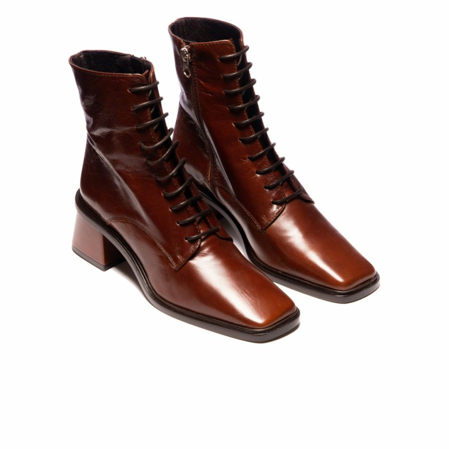 Women L'Intervalle | L'Intervalle Moffat Women Chestnut Leather