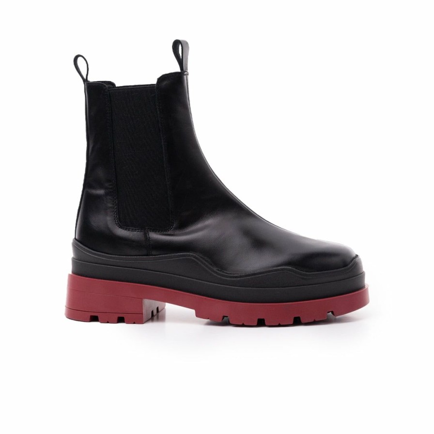 Women L'Intervalle | L'Intervalle Women Creusot Black Leather / Red Sole Black Leather/Red Sole