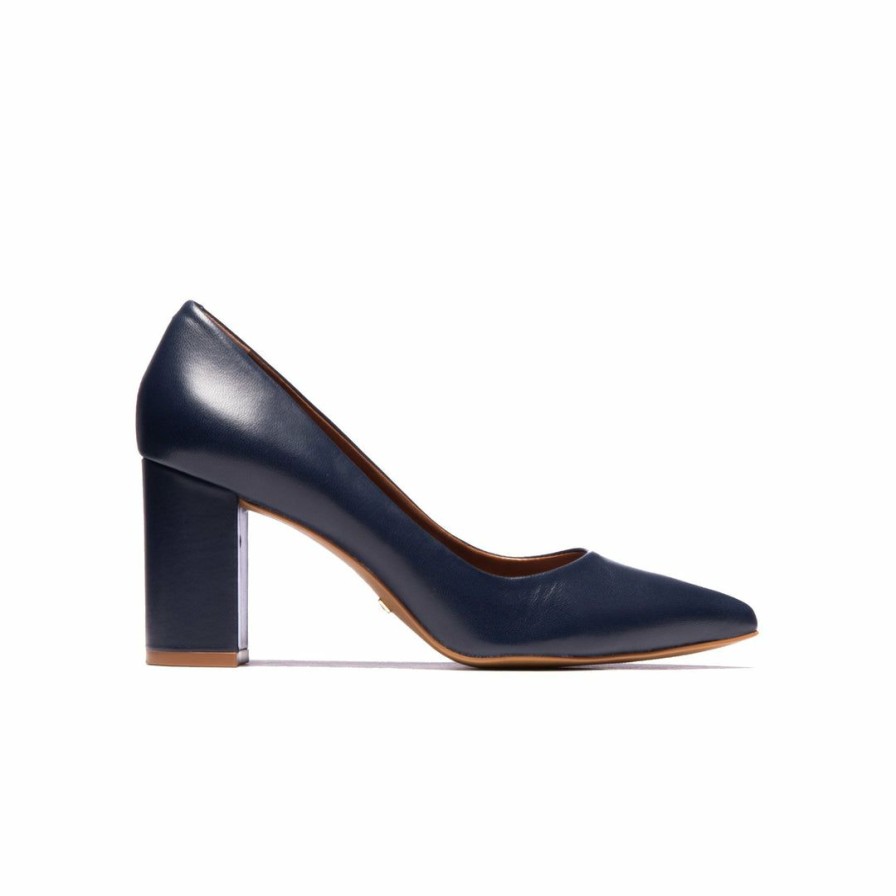 Women L'Intervalle | L'Intervalle Peony Navy Leather