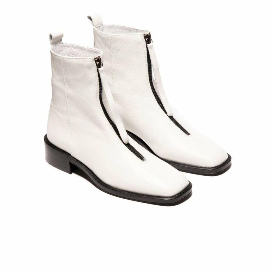 Women L'Intervalle | L'Intervalle Bruges White Leather