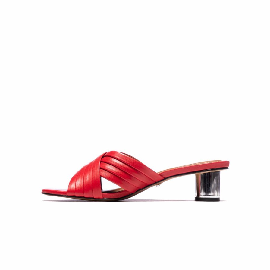 Women L'Intervalle | L'Intervalle Dulcia Red Leather Women