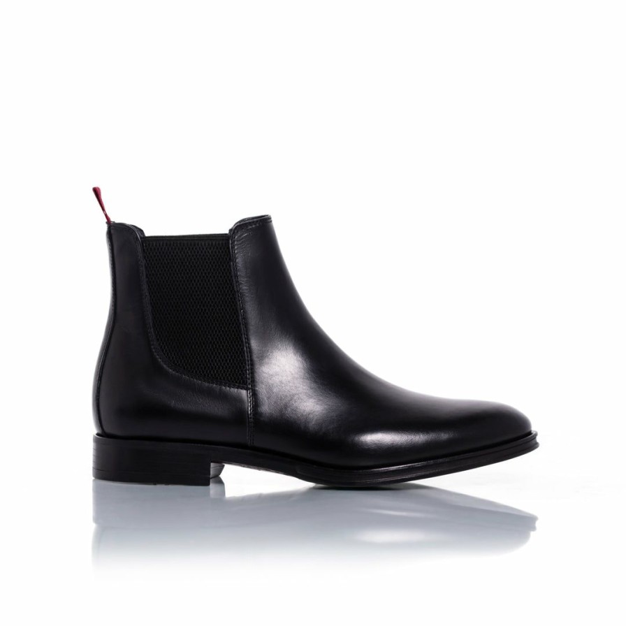 Men L'Intervalle | L'Intervalle Alfonso Black Leather Boots Men