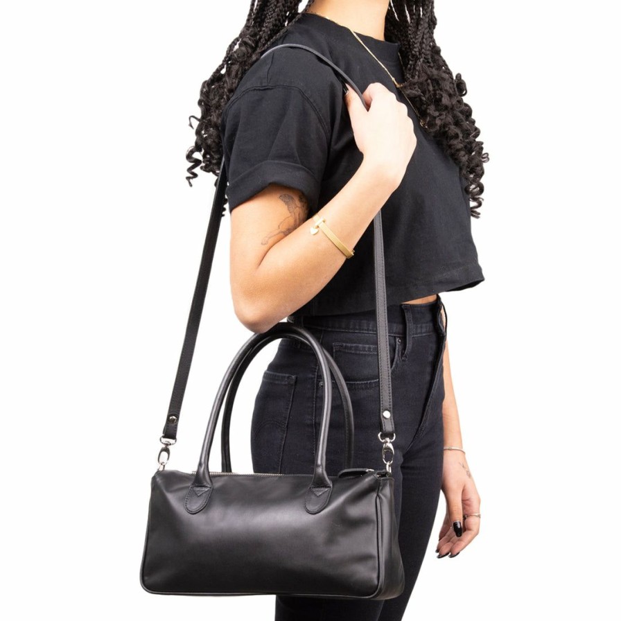 Bags L'Intervalle | L'Intervalle Women Jean Black Leather Black Leather/Noir Cuir