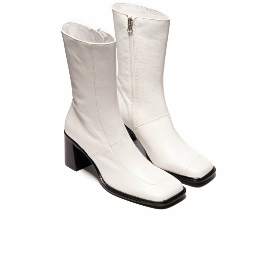 Women L'Intervalle | L'Intervalle Women Manor White Leather