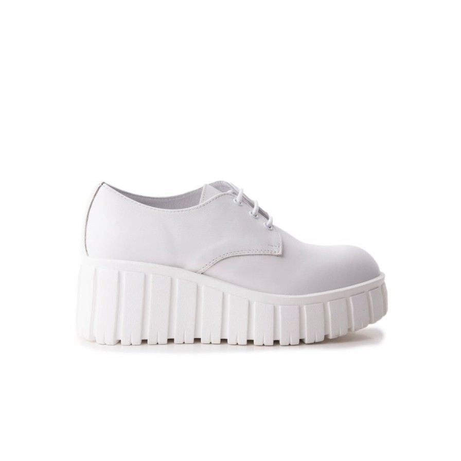 Women L'Intervalle | L'Intervalle Professor White Leather Women White Leather/Cuir Blanc