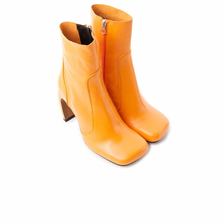 Women L'Intervalle | L'Intervalle Women Baden Orange Leather