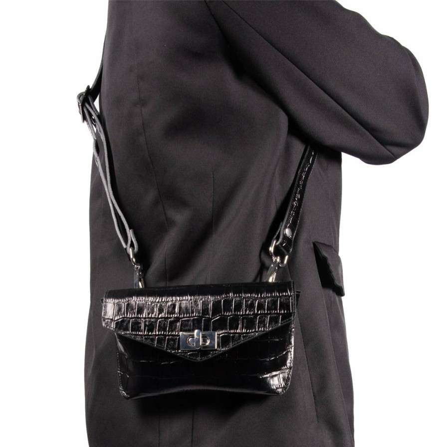 Bags L'Intervalle | L'Intervalle Helen Women Black Croco