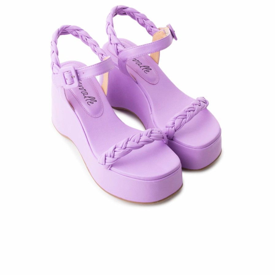 Women L'Intervalle | L'Intervalle Artemisa Lilac Leather Women Lilac Leather/Lilas Cuir