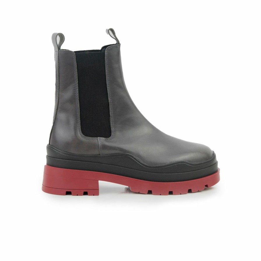 Women L'Intervalle | L'Intervalle Creusot Grey Leather / Red Sole Grey Leather/Red Sole