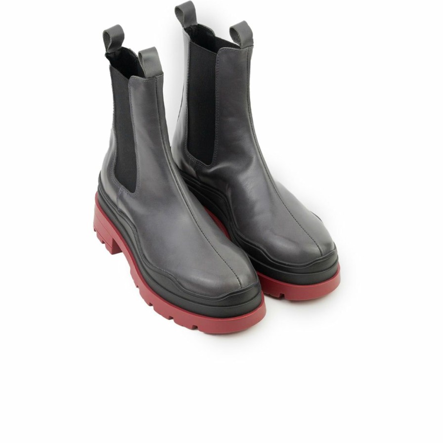 Women L'Intervalle | L'Intervalle Creusot Grey Leather / Red Sole Grey Leather/Red Sole