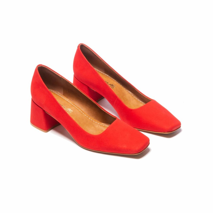 Women L'Intervalle | L'Intervalle Lorraine True Red Nobuck