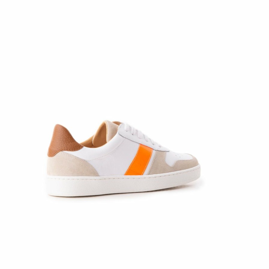 Women L'Intervalle | L'Intervalle Women Karma White Orange Leather White Orange Leather/Cuir Blanc Orange