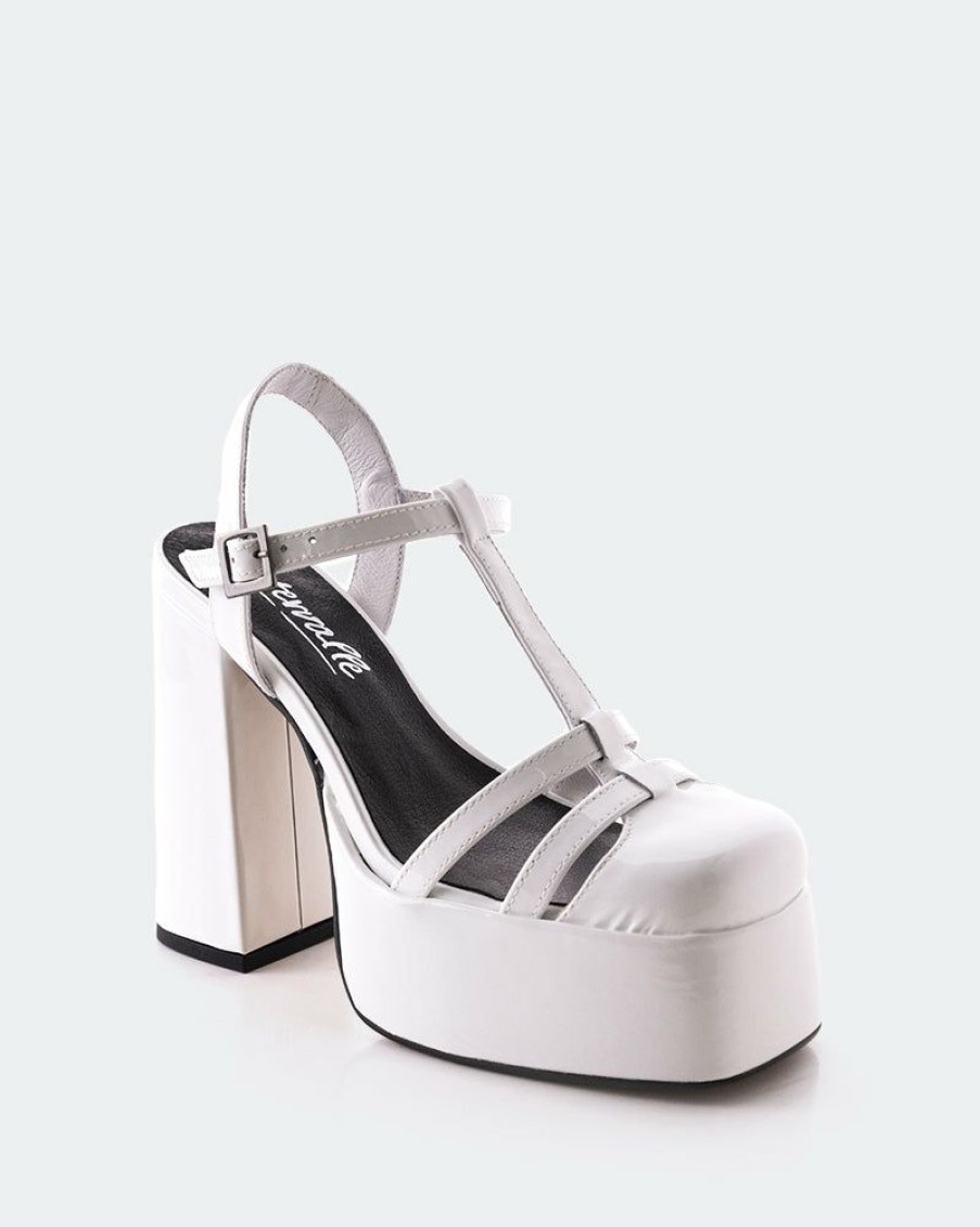 Women L'Intervalle | L'Intervalle Lauranne White Patent White Patent/Cuir Vernis Blanc