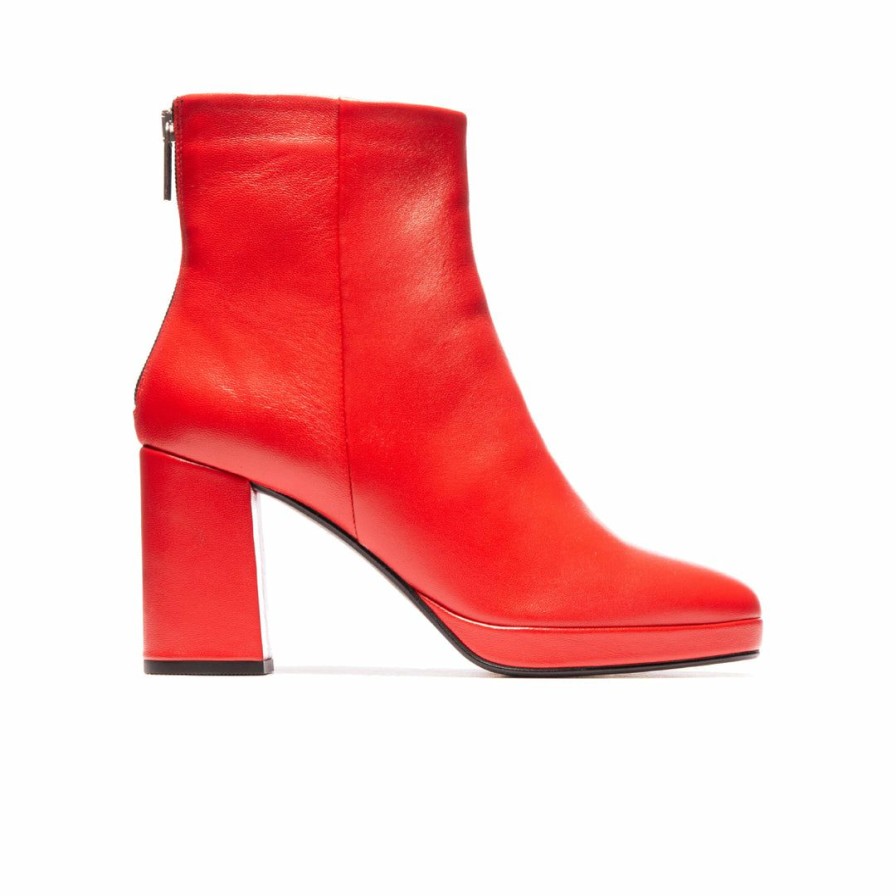 Women L'Intervalle | L'Intervalle Stassi Red Leather