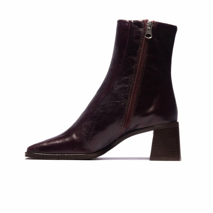 Women L'Intervalle | L'Intervalle Women Bonn Burgundy Leather