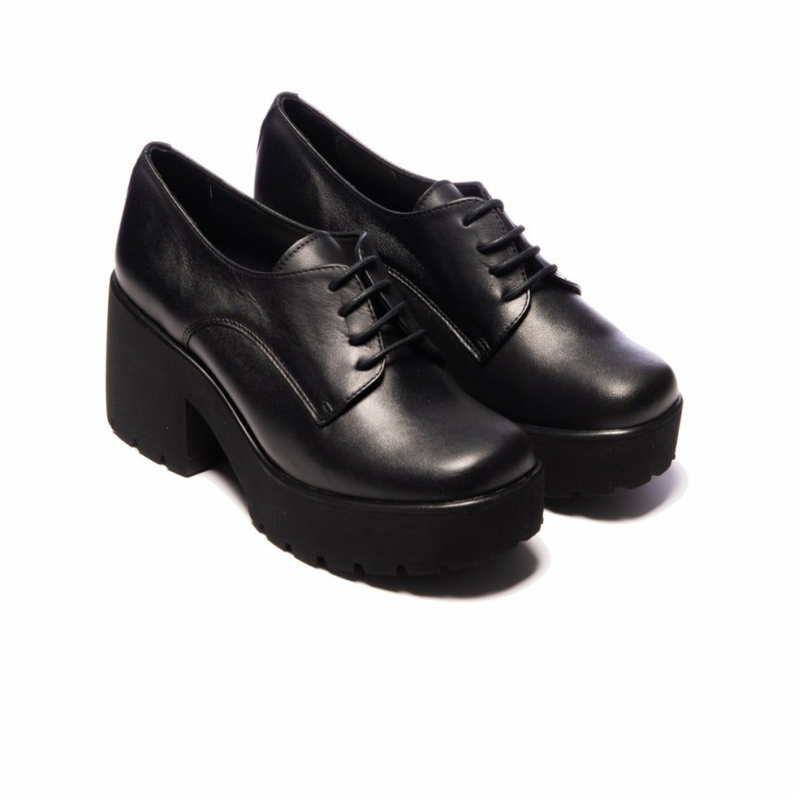 Women L'Intervalle | L'Intervalle Skol Women Black Leather