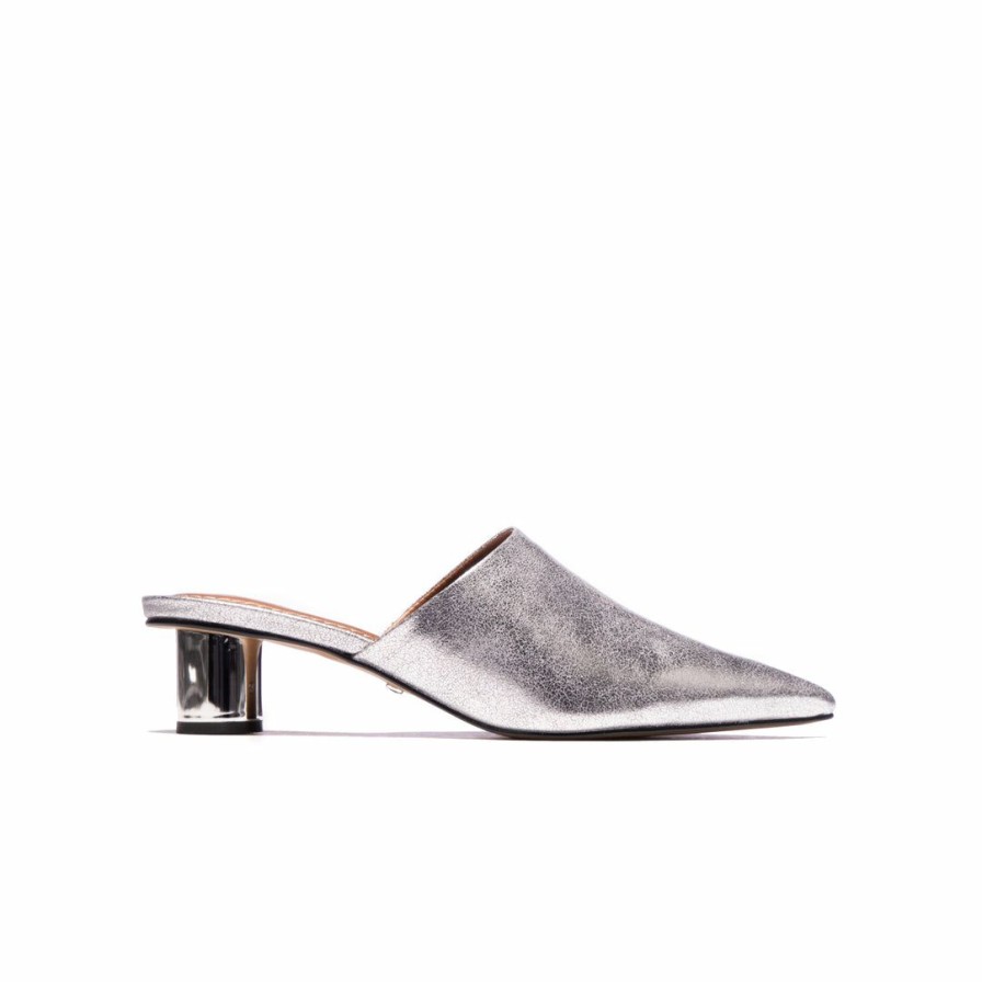 Women L'Intervalle | L'Intervalle Women Sunflower Silver Crack Leather