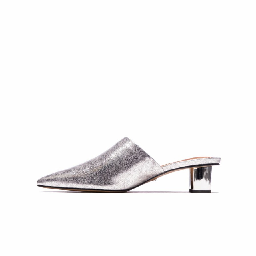 Women L'Intervalle | L'Intervalle Women Sunflower Silver Crack Leather