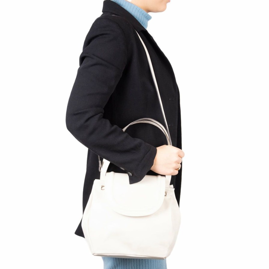 Bags L'Intervalle | L'Intervalle Croisette White Leather White Leather/Blanc Cuir