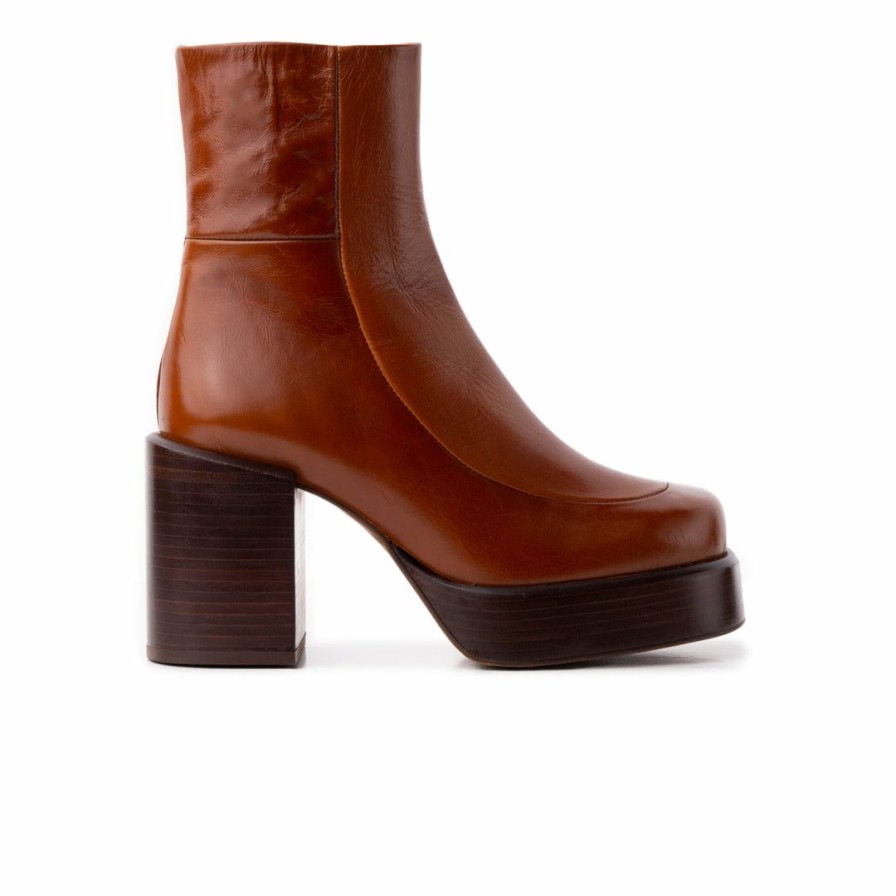 Women L'Intervalle | L'Intervalle Women Darby Tan Leather