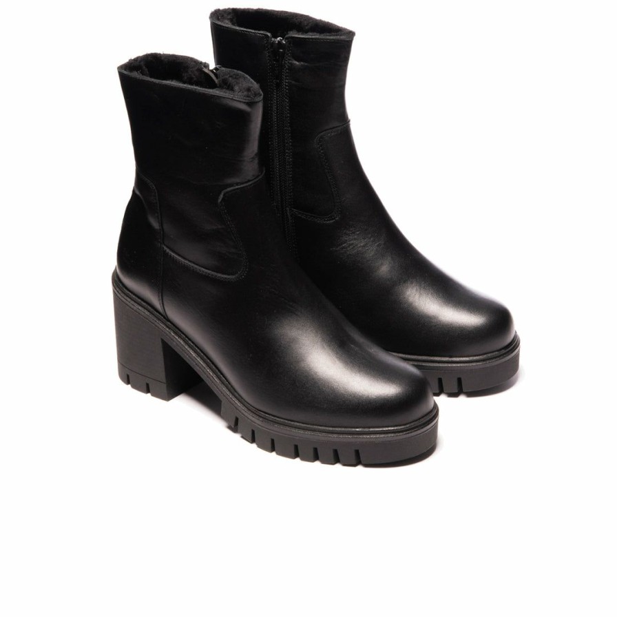 Women L'Intervalle | L'Intervalle Women Crow Black Leather