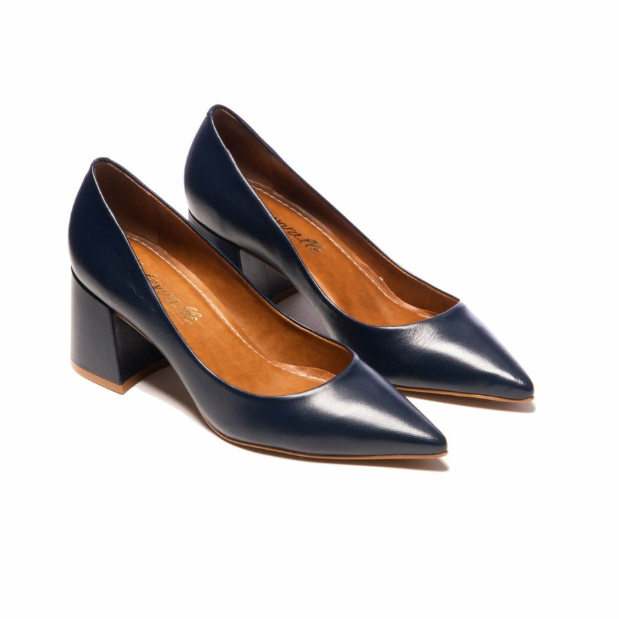 Women L'Intervalle | L'Intervalle Josephine Women Navy Leather