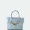 Bags L'Intervalle | L'Intervalle Mini Island Aqua Leather Women Aqua Leather/Cuir Aqau