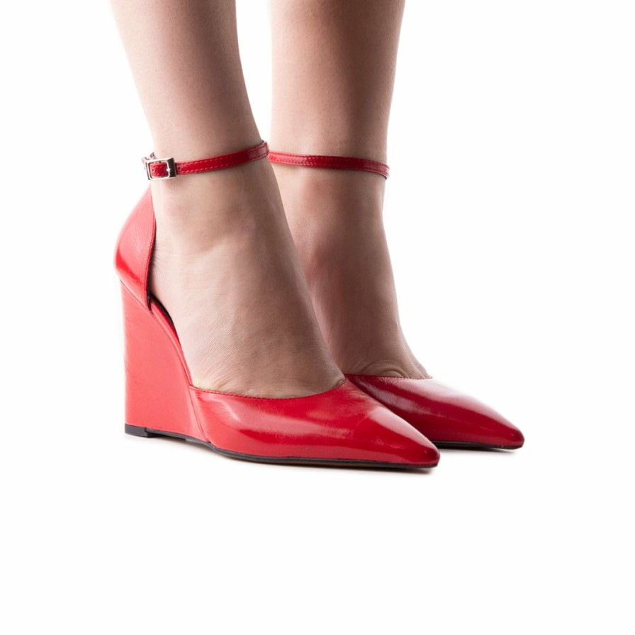 Women L'Intervalle | L'Intervalle Persephone Red Leather Women Red Leather/Cuir Rouge