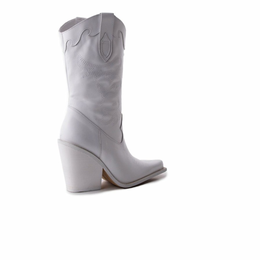 Women L'Intervalle | L'Intervalle Women Cavalia White Leather White Leather/Cuir Blanc